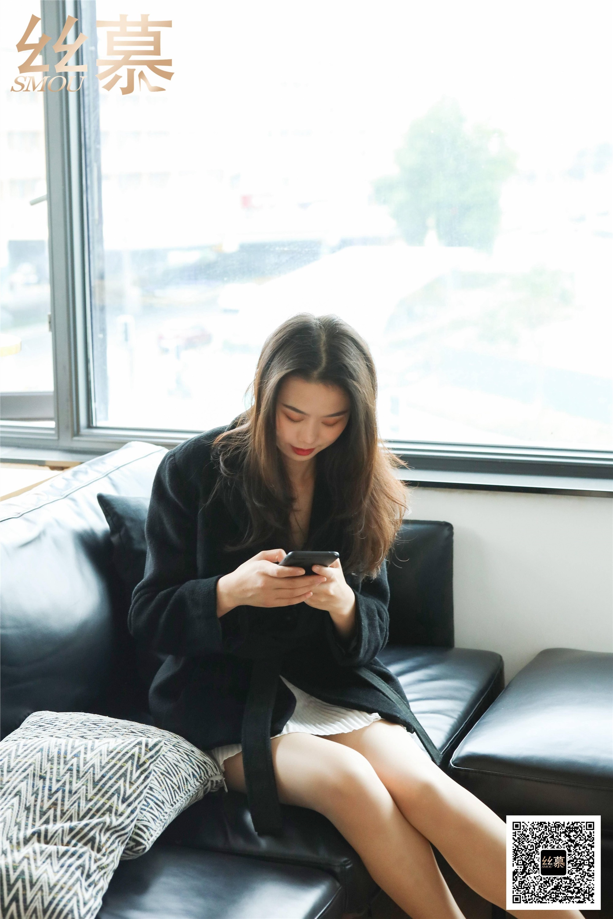 丝慕写真 SM406 天天一元 模特：芝芝《百褶裙经典穿搭》